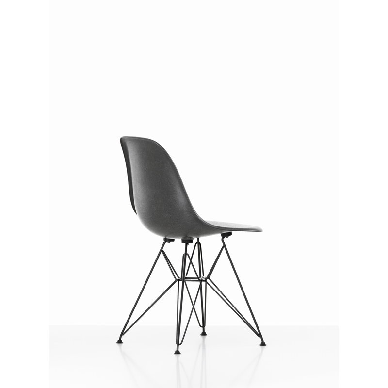 Vitra Eames DSR Fiberglass Chair, elephant hide grey - black | One52 Furniture