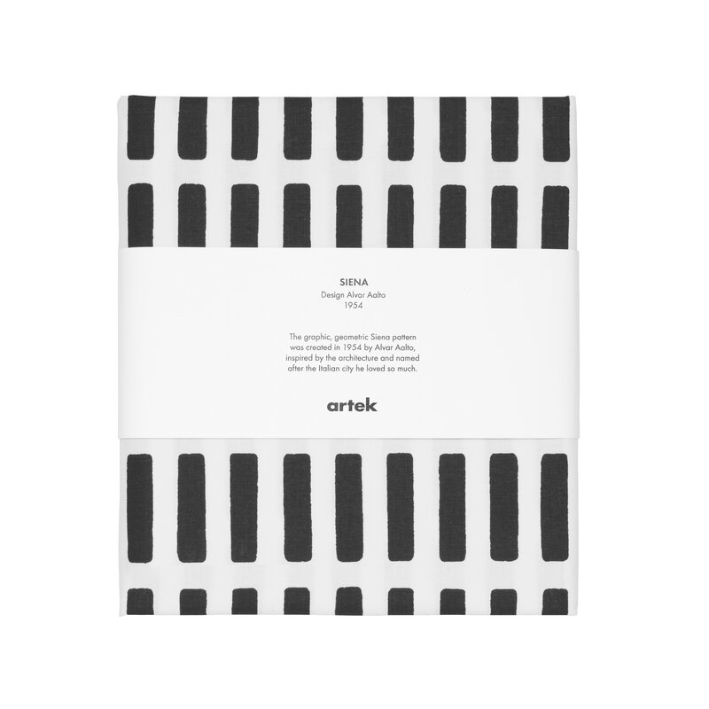 Artek|Artek fabrics, Fabrics|Siena cotton fabric, 150 x 300 cm, white - black
