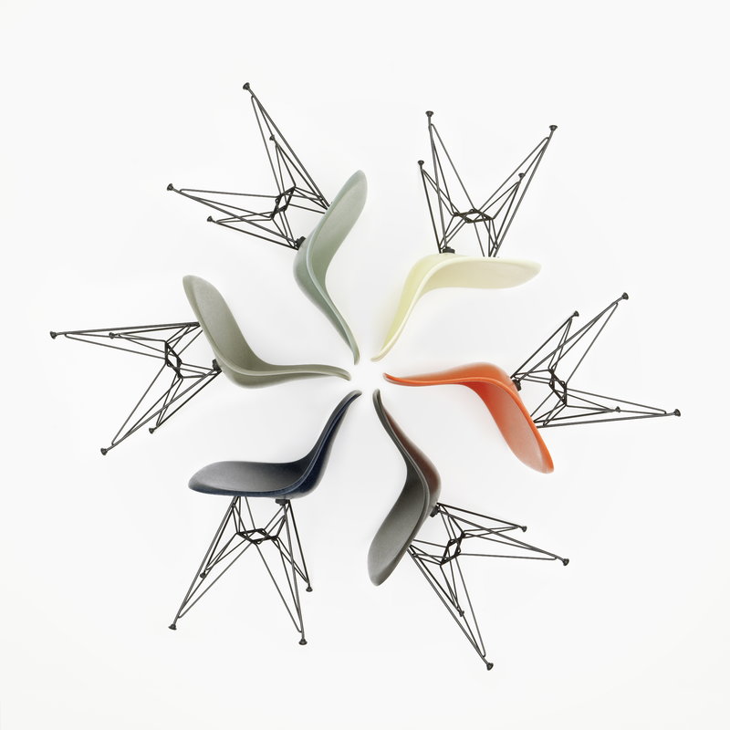 Vitra Eames DSR Fiberglass Chair, sea foam green - black | One52 Furniture