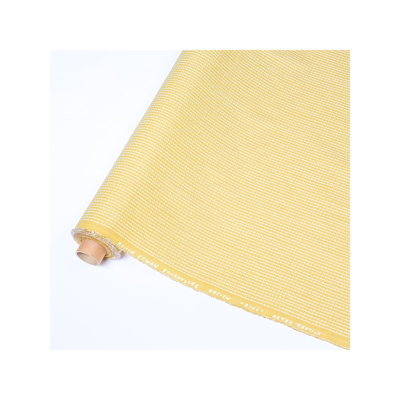 Artek|Artek fabrics, Fabrics|Rivi acrylic coated fabric, 145 x 300 cm, mustard - white
