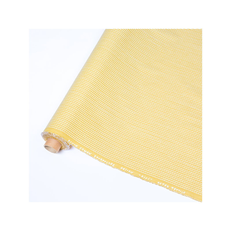 Artek|Artek fabrics, Fabrics|Rivi cotton fabric, 150 x 300 cm, mustard - white