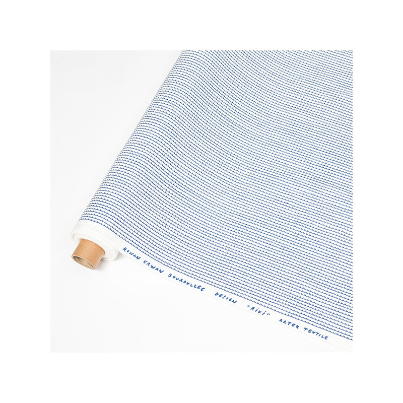 Artek|Artek fabrics, Fabrics|Rivi acrylic coated fabric, 145 x 300 cm, white - blue