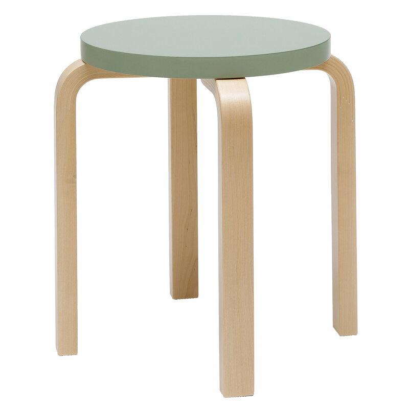 Artek|Chairs, Stools|Aalto stool E60, green - birch