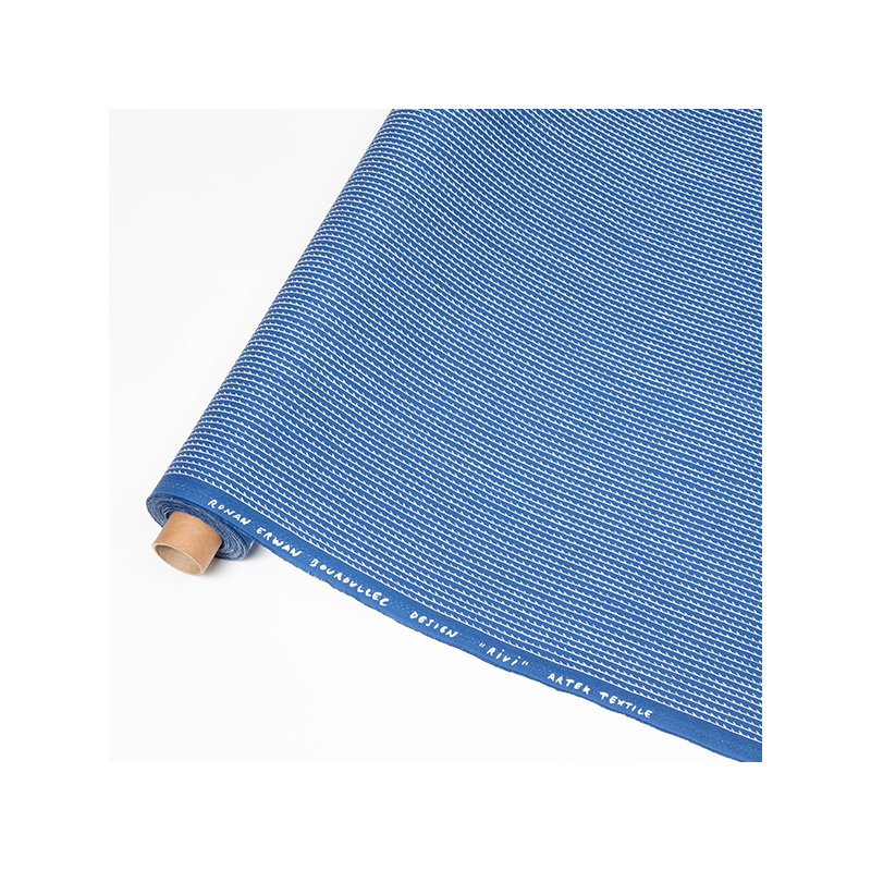 Artek|Artek fabrics, Fabrics|Rivi canvas cotton fabric, 150 x 300 cm, blue - white