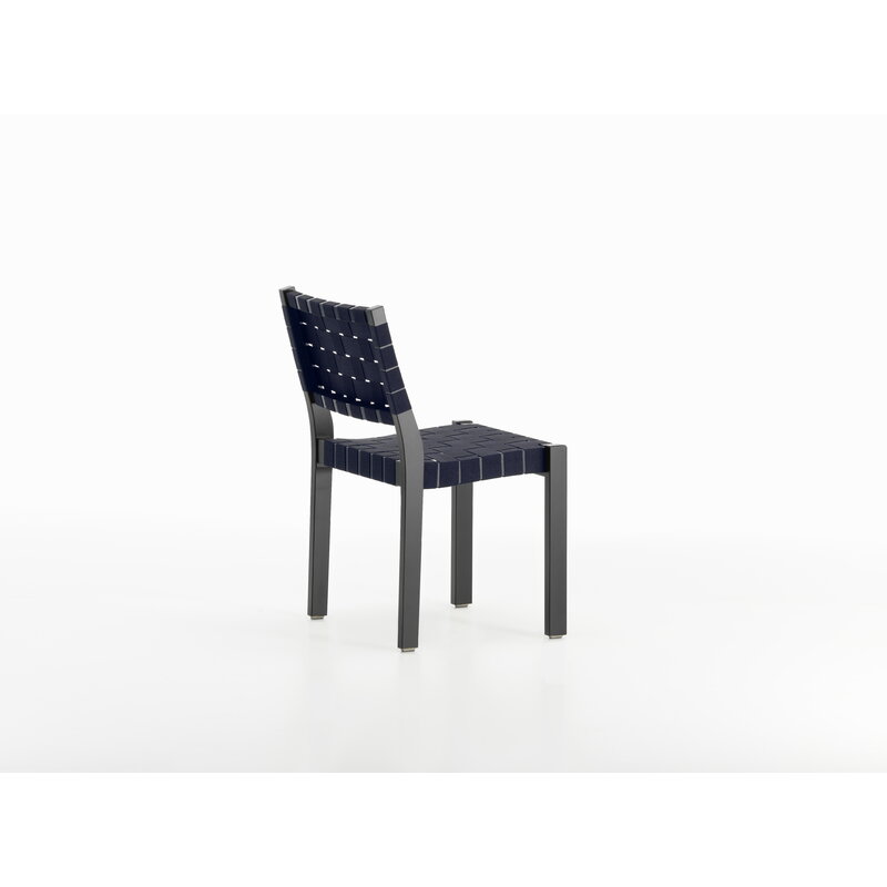 Artek|Chairs, Dining chairs|Aalto chair 611, black - black/blue webbing