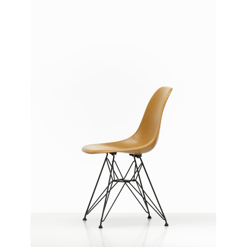 Vitra Eames DSR Fiberglass chair, dark ochre - basic dark | One52 Furniture