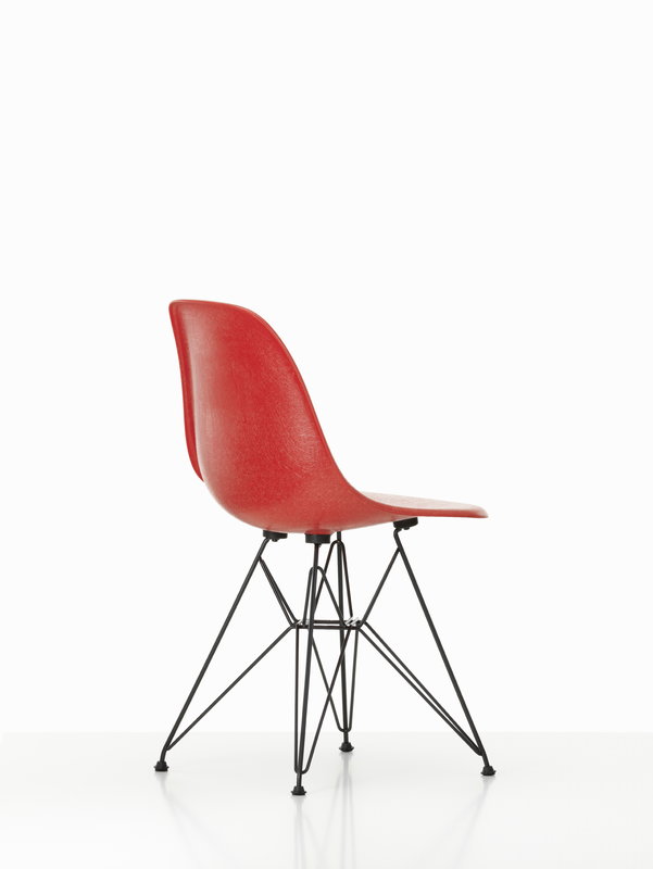 Vitra Eames DSR Fiberglass chair, classic red - basic dark | One52 Furniture