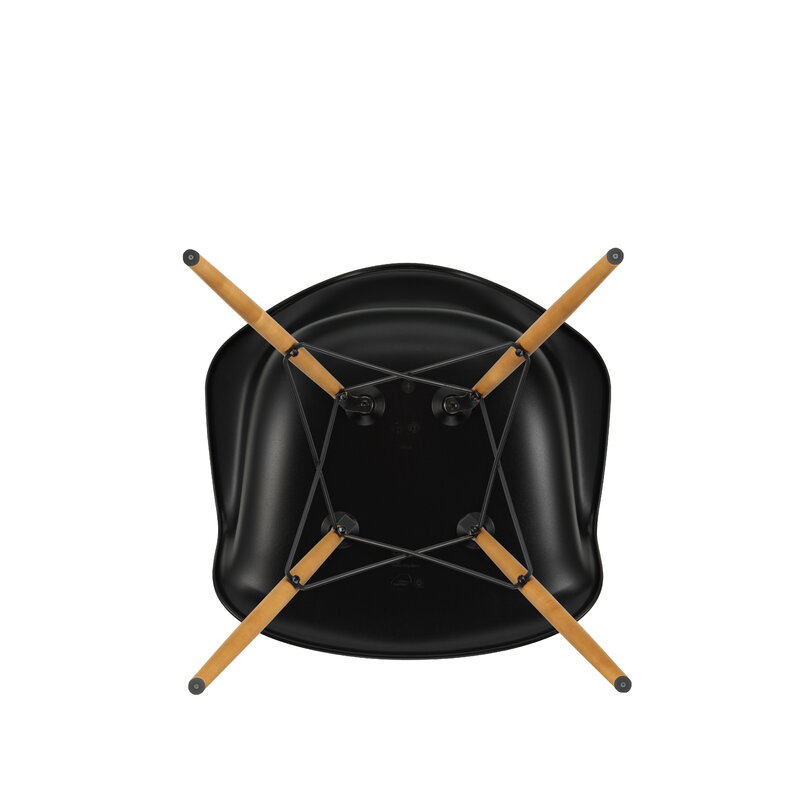 Vitra Eames DAW chair, deep black - maple | One52 Furniture