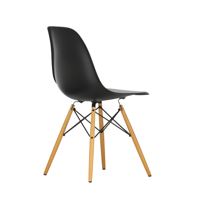 Vitra Eames DSW chair, deep black - maple | One52 Furniture