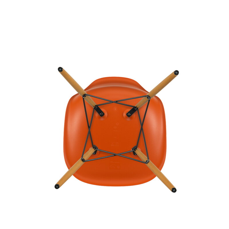 Vitra Eames DSW chair, rusty orange - maple | One52 Furniture