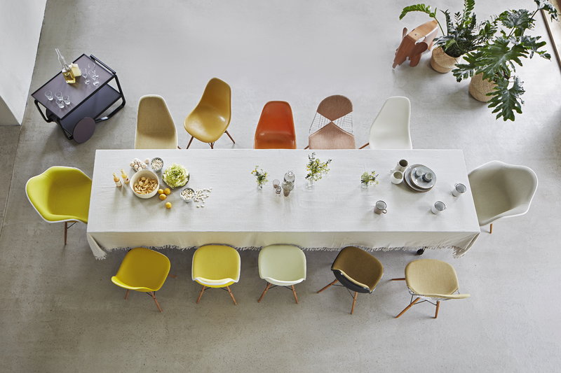 Vitra Eames DSW Fiberglass chair, light ochre - maple | One52 Furniture
