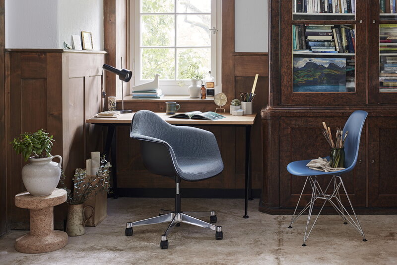 Vitra Eames DSR chair, sea blue - chrome | One52 Furniture