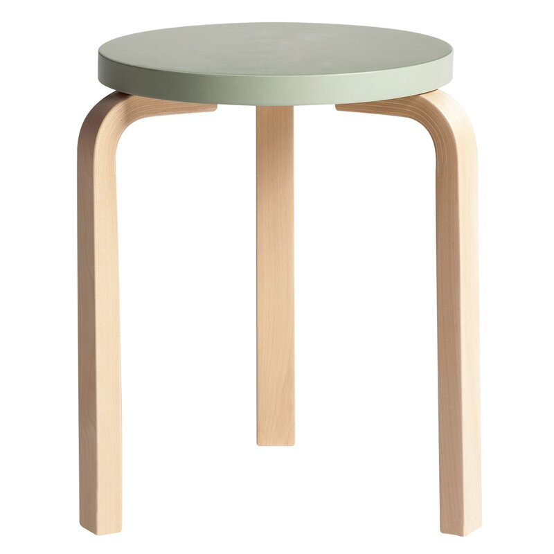 Artek|Chairs, Stools|Aalto stool 60, green - birch