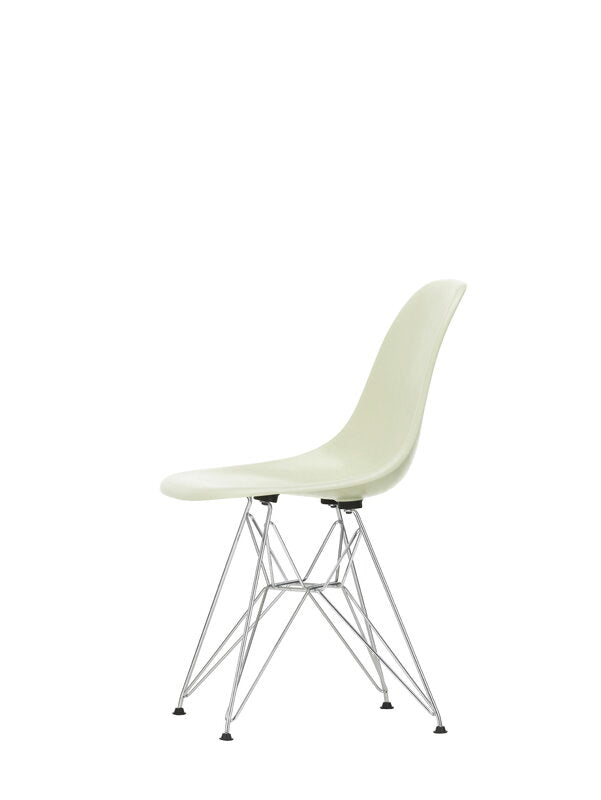 Vitra Eames DSR Fiberglass Chair, parchment - chrome | One52 Furniture