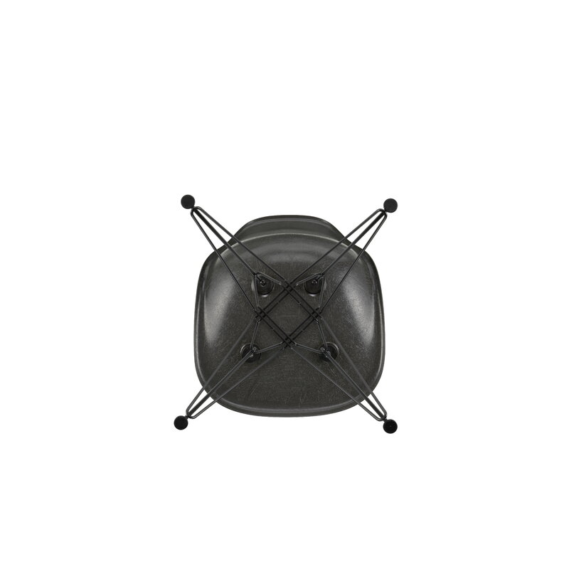 Vitra Eames DSR Fiberglass Chair, elephant hide grey - black | One52 Furniture