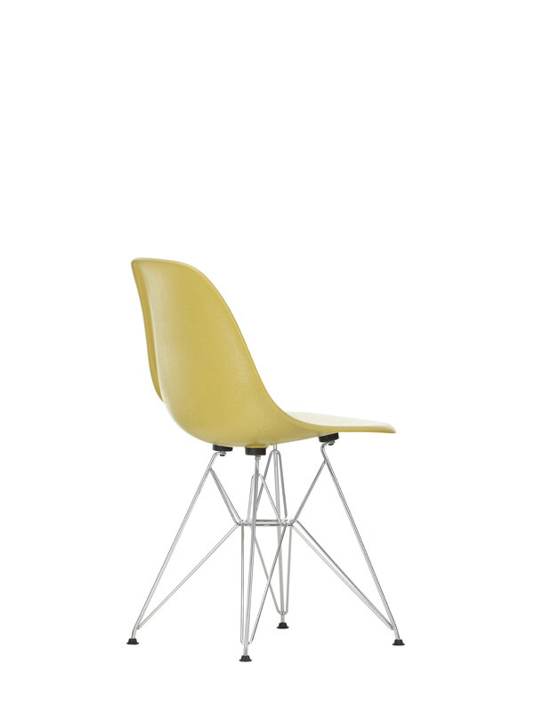 Vitra Eames DSR Fiberglass chair, light ochre - chrome | One52 Furniture