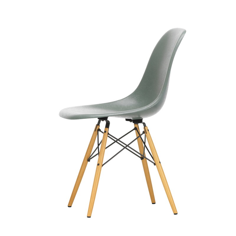 Vitra Eames DSW Fiberglass Chair, sea foam green - maple | One52 Furniture