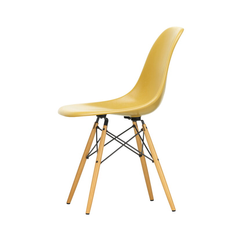 Vitra Eames DSW Fiberglass chair, light ochre - maple | One52 Furniture