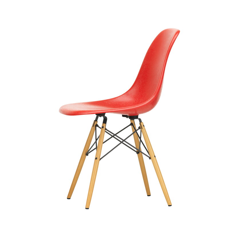 Vitra Eames DSW Fiberglass chair, classic red - maple | One52 Furniture