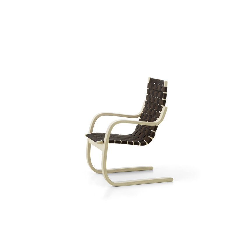 Artek|Armchairs & lounge chairs, Chairs|Aalto armchair 406, birch - black/brown webbing