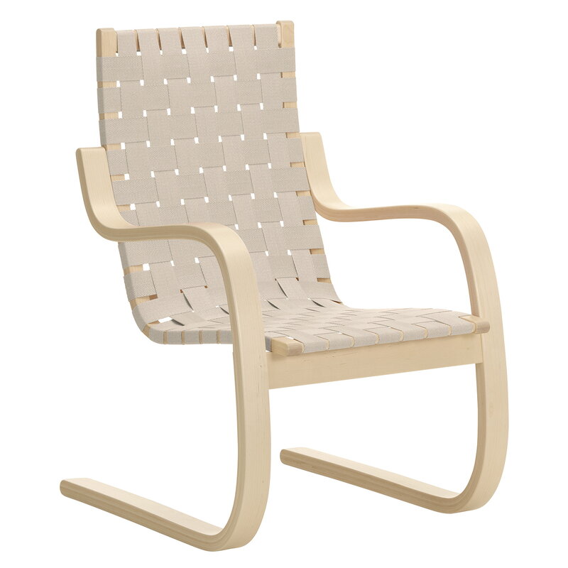 Artek|Armchairs & lounge chairs, Chairs|Aalto armchair 406, birch - natural/white webbing