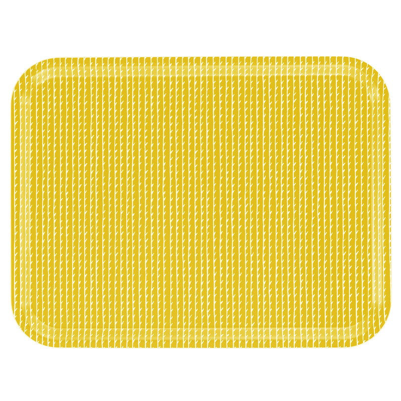 Artek|Trays|Rivi tray, 43 x 33 cm, mustard - white