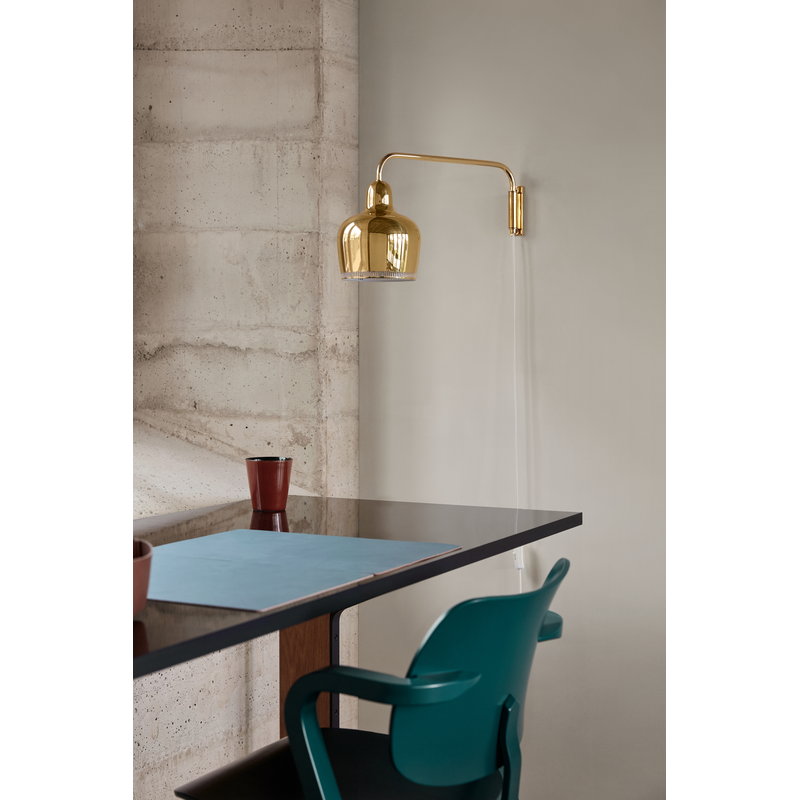 Artek|Wall lamps|Aalto wall lamp A330S "Golden Bell", brass