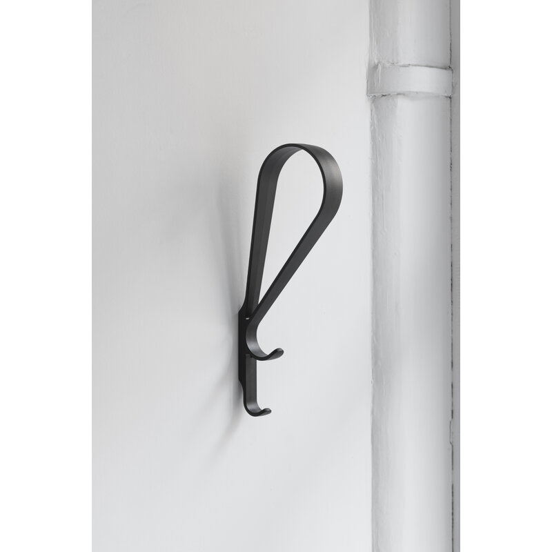 Artek|Coat racks & hangers, Wall hooks|Tupla wall hook, black