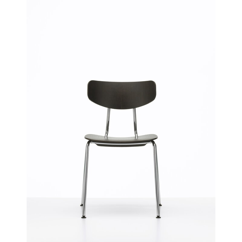 Vitra Moca chair, dark stained oak - chrome | One52 Furniture