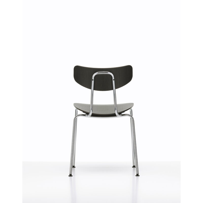 Vitra Moca chair, dark stained oak - chrome | One52 Furniture