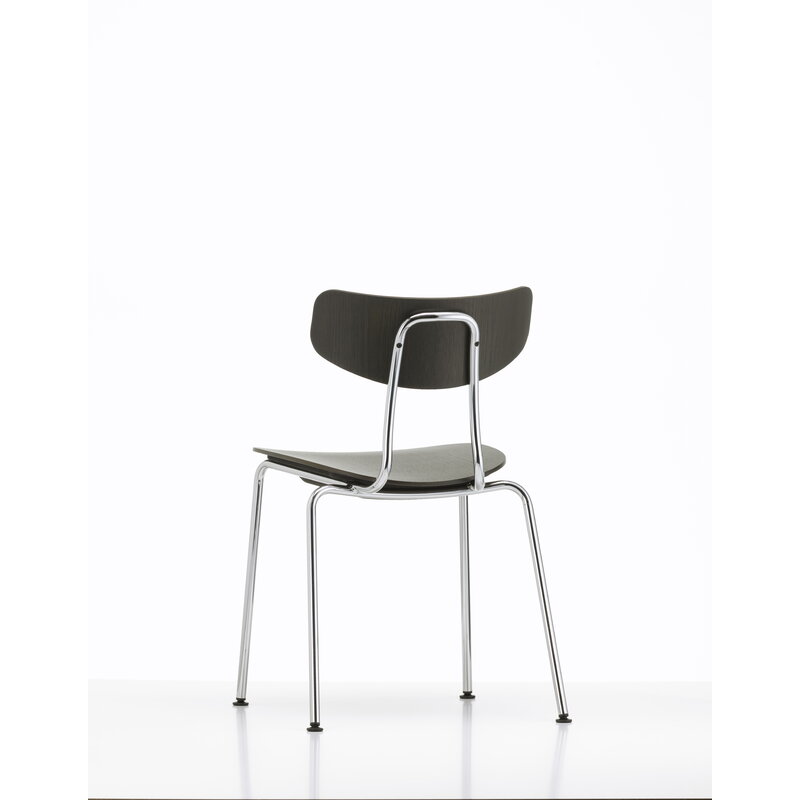 Vitra Moca chair, dark stained oak - chrome | One52 Furniture