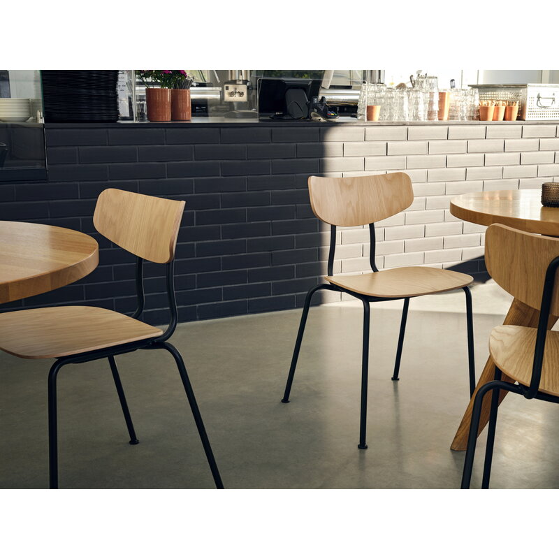 Vitra Moca chair, natural oak - basic dark | One52 Furniture