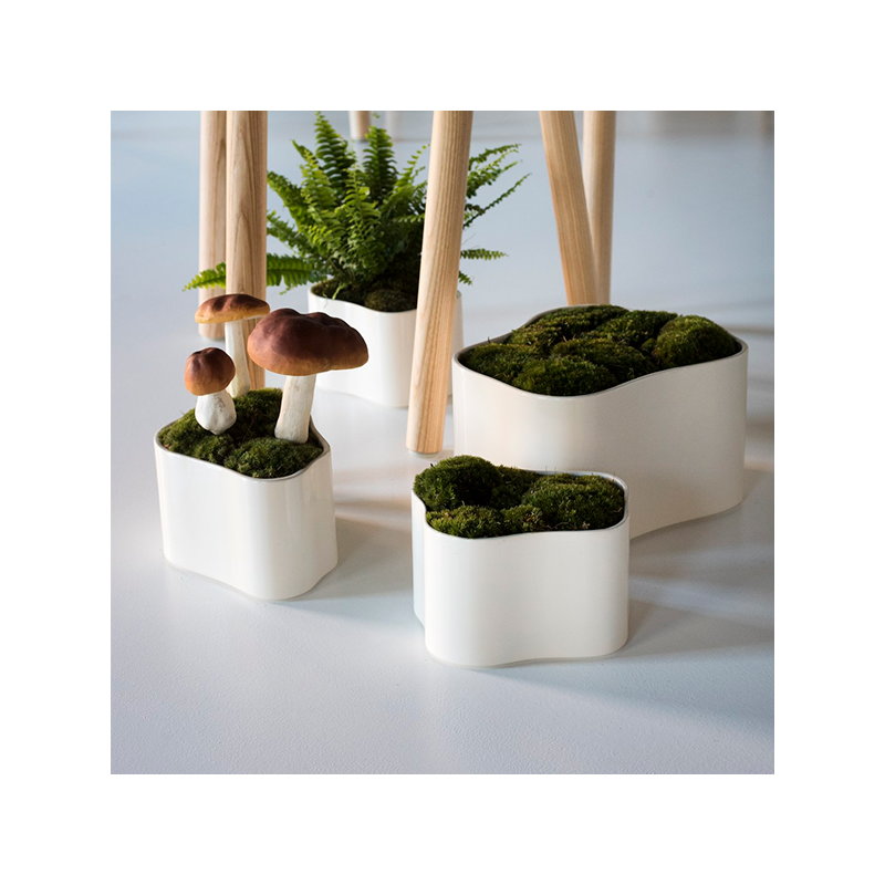 Artek|Indoor gardening, Planters & plant pots|Riihitie plant pot B, medium, white gloss