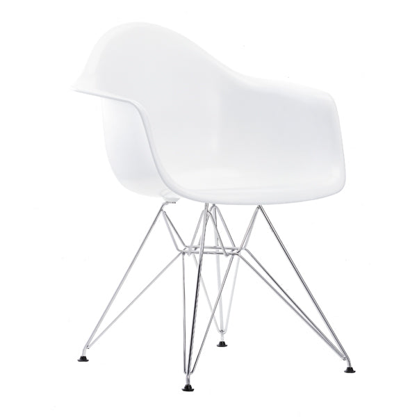 Vitra Eames DAR chair, white - chrome | One52 Furniture