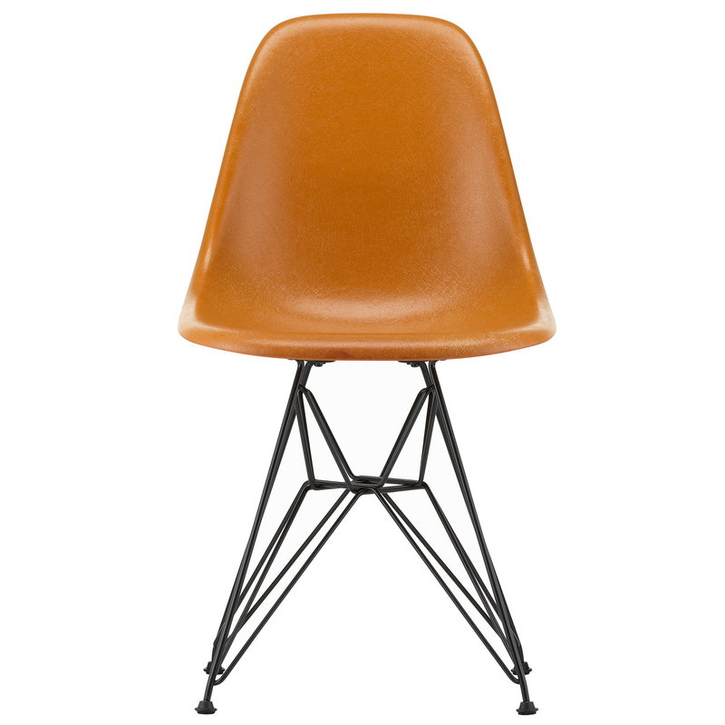 Vitra Eames DSR Fiberglass chair, dark ochre - basic dark | One52 Furniture