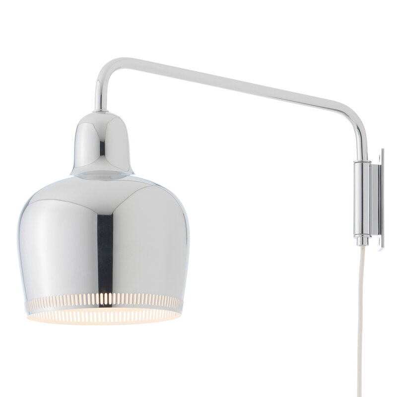 Artek|Wall lamps|Aalto wall lamp A330S "Golden Bell", chrome