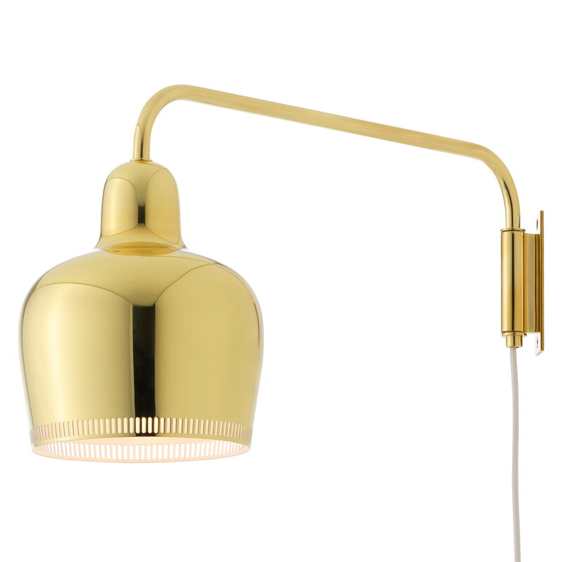 Artek|Wall lamps|Aalto wall lamp A330S "Golden Bell", brass