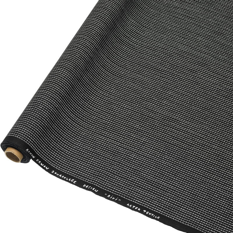 Artek|Artek fabrics, Fabrics|Rivi canvas cotton fabric, 150 x 300 cm, black - white