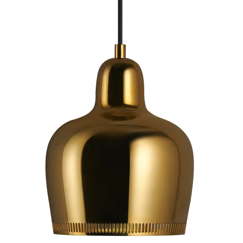 Artek|Ceiling lamps, Pendant lamps|Aalto pendant A330S "Golden Bell Savoy", brass