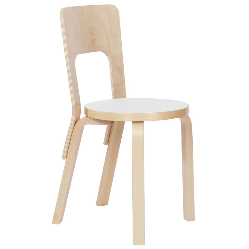 Artek|Chairs, Dining chairs|Aalto chair 66, white laminate