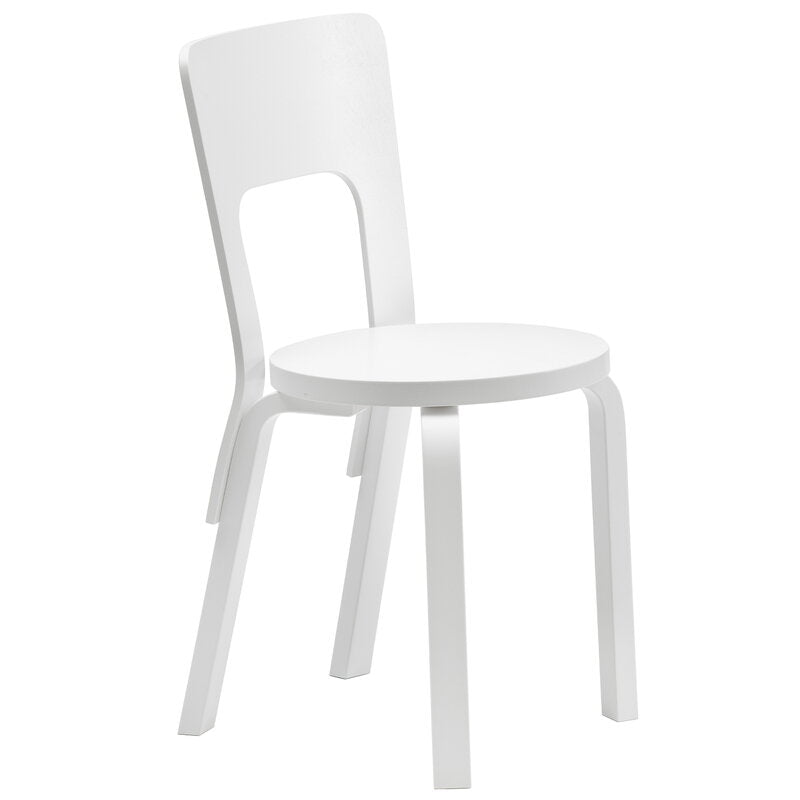 Artek|Chairs, Dining chairs|Aalto chair 66, lacquered white