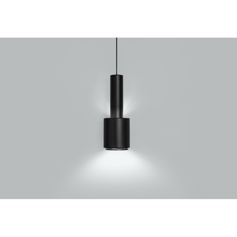 Artek|Ceiling lamps, Pendant lamps|Aalto pendant A110 "Hand Grenade", all black