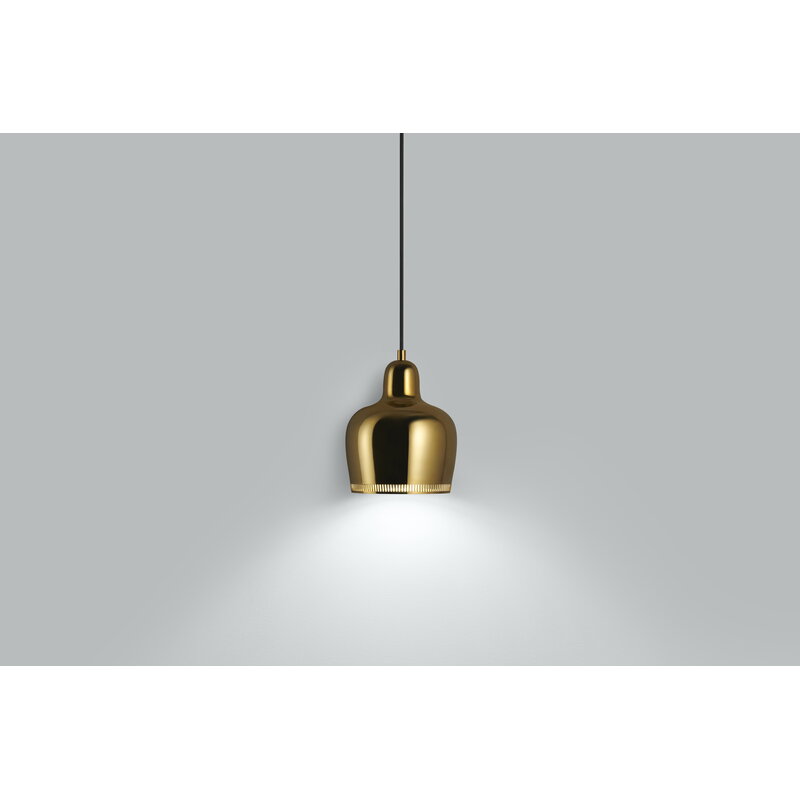 Artek|Ceiling lamps, Pendant lamps|Aalto pendant A330S "Golden Bell Savoy", brass