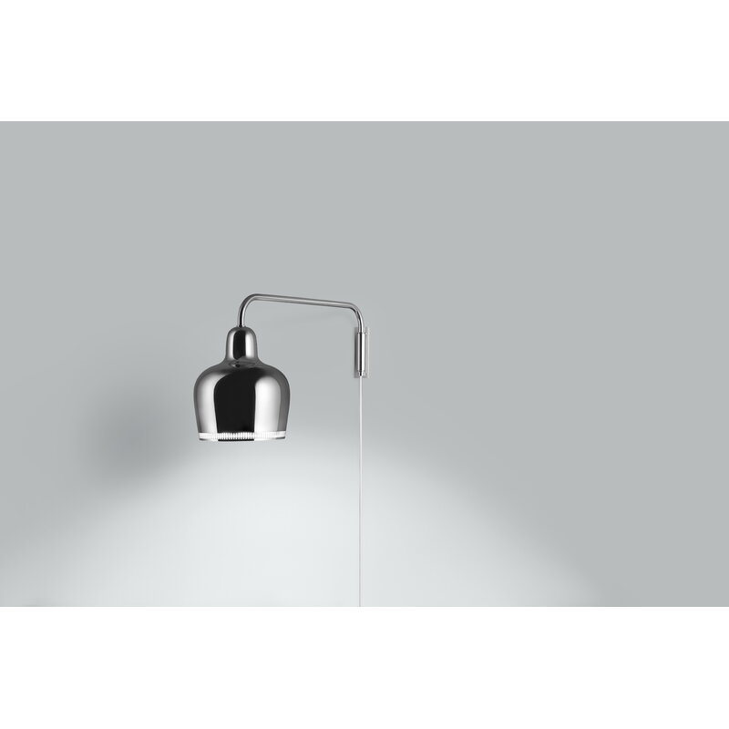 Artek|Wall lamps|Aalto wall lamp A330S "Golden Bell", chrome