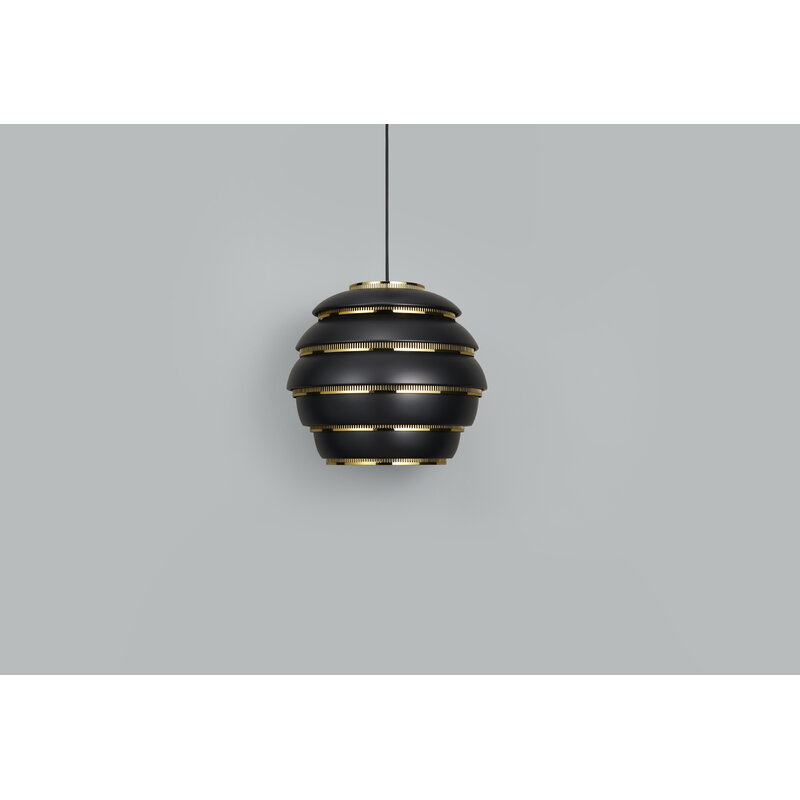 Artek|Ceiling lamps, Pendant lamps|Aalto pendant A331 "Beehive", black - brass