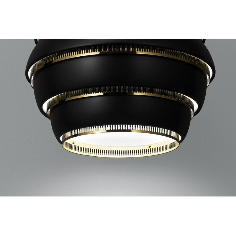 Artek|Ceiling lamps, Pendant lamps|Aalto pendant A331 "Beehive", black - brass