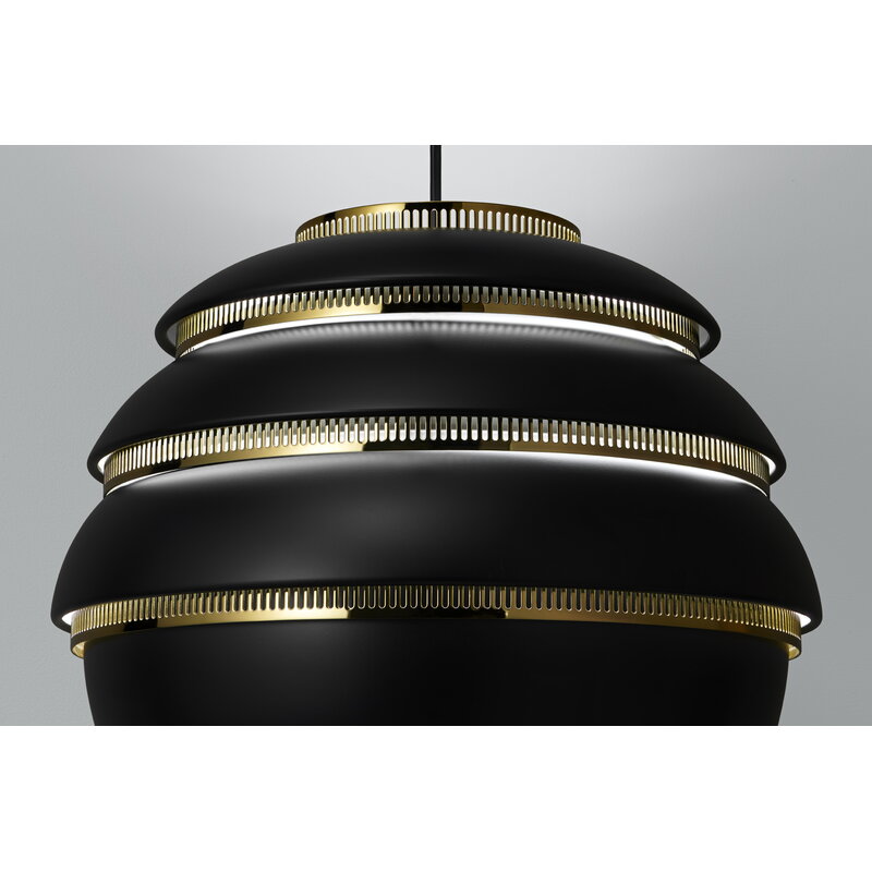 Artek|Ceiling lamps, Pendant lamps|Aalto pendant A331 "Beehive", black - brass