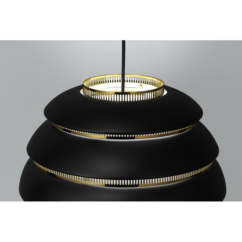 Artek|Ceiling lamps, Pendant lamps|Aalto pendant A331 "Beehive", black - brass