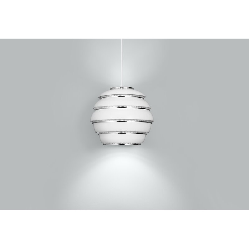 Artek|Ceiling lamps, Pendant lamps|Aalto pendant A331 "Beehive", white - chrome