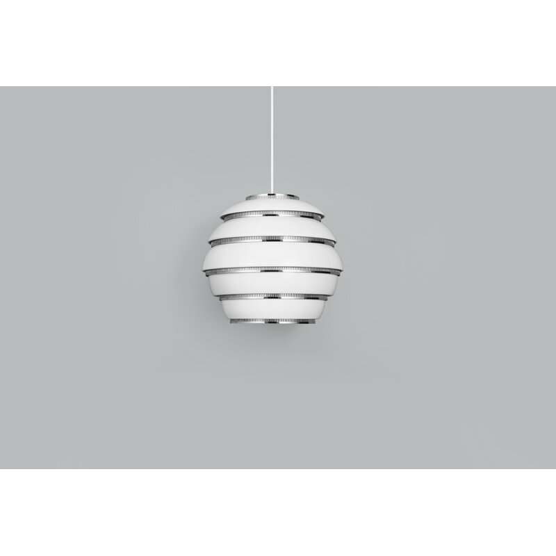 Artek|Ceiling lamps, Pendant lamps|Aalto pendant A331 "Beehive", white - chrome